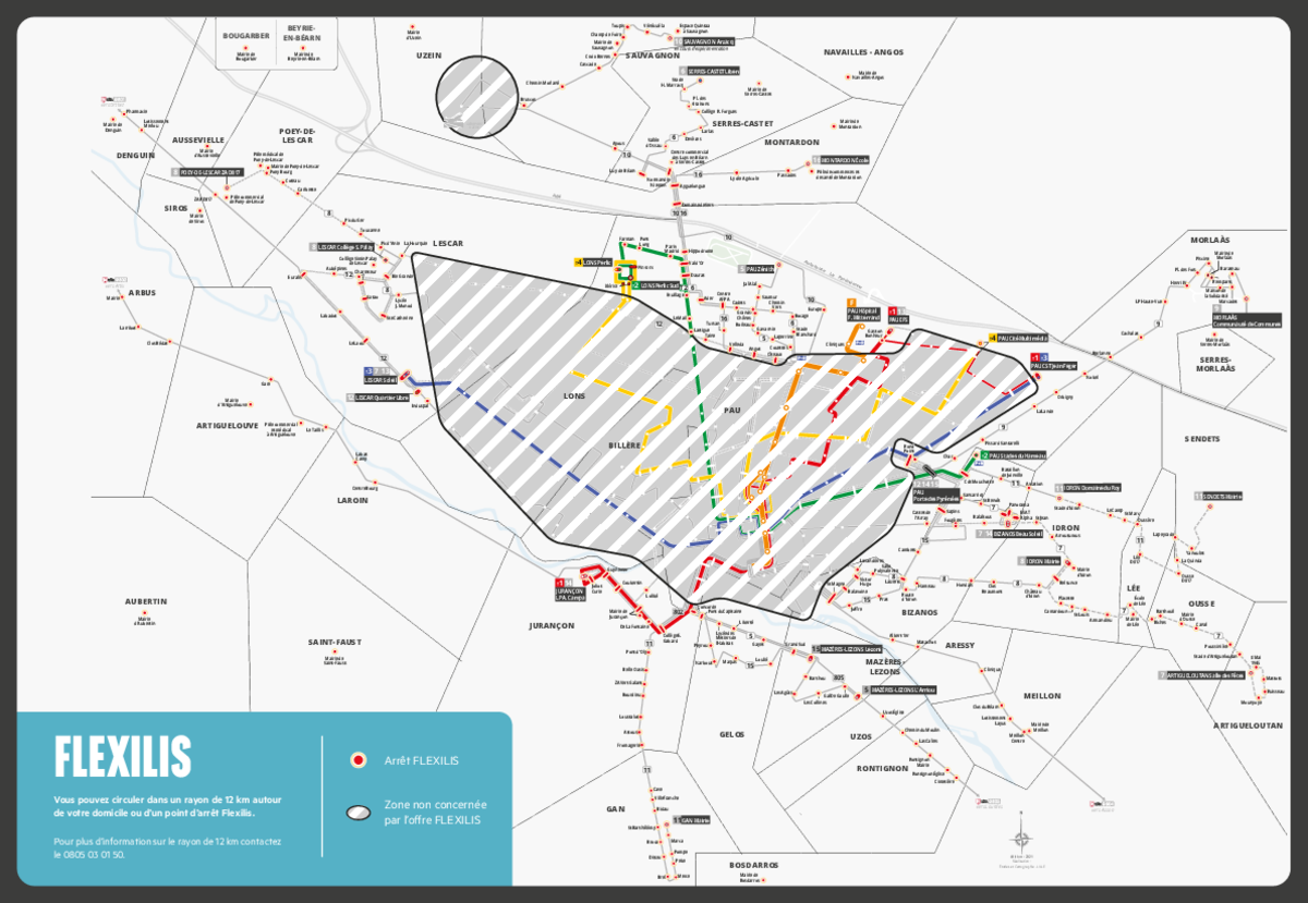 plan du réseau Flexilis